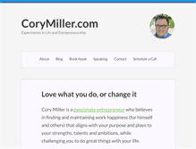 Tablet Screenshot of corymiller.com